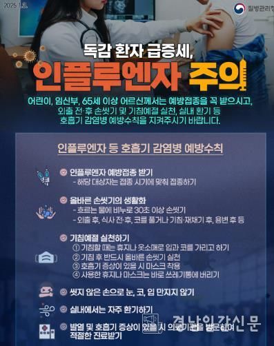 거창군, 독감(인플루엔자) 백신접종 서두르세요!