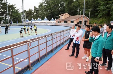 소년체전 준비상황을 점검