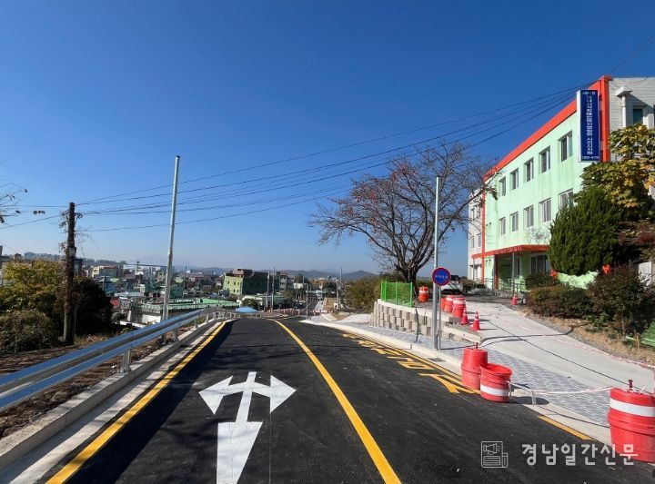 사천읍 행정복지센터~ 구.동성초교 간 도시계획도로 개통
