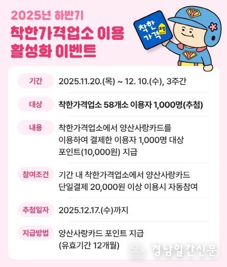 착한가격업소 이용 활성화 이벤트