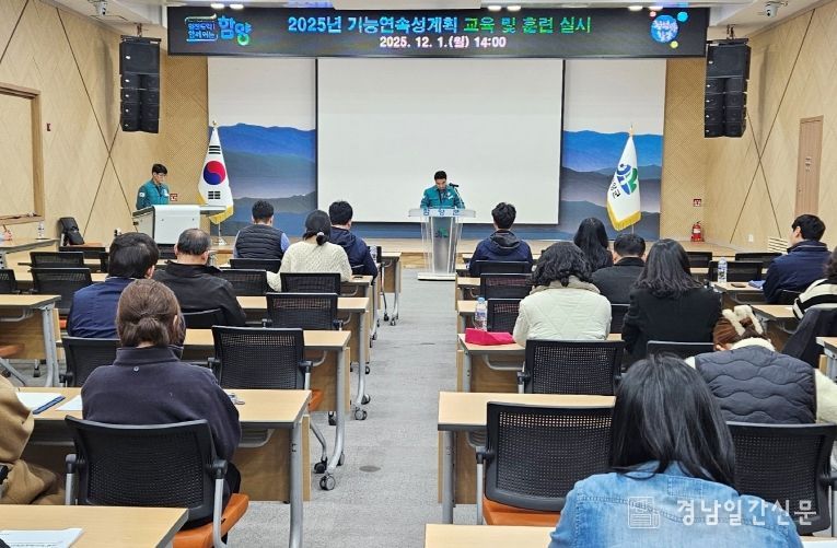 함양군 2025년 기능연속성계획 교육·훈련