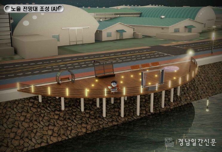 사천일반산단에 붉은 노을이 머문다