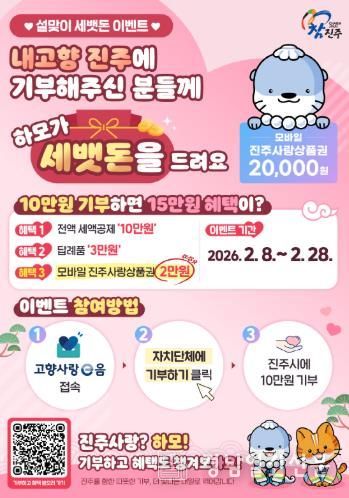 진주시, ‘설맞이 고향사랑기부제 특별 이벤트’ 진행