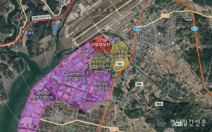 사천시, 미래 항공산업 중심도시로 도약 - 항공MRO 산업단지 준공 - 위치도