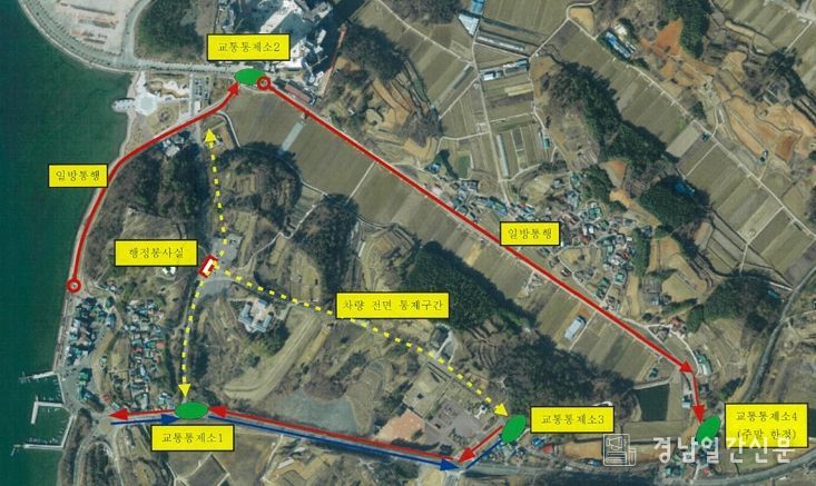 사천시, 선진공원 벚꽃 개화기‘차량 통제 및 일방통행 ’실시