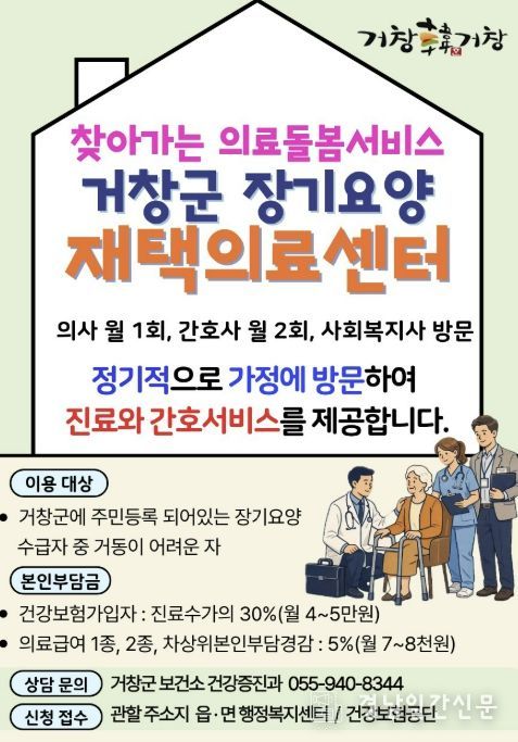 거창군, “집에서 받는 의료서비스” 재택의료센터 운영