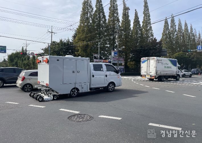진주시, 첨단기술 접목 ‘스마트 하수도 관리시대’ 연다- GPR사진